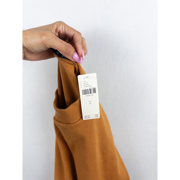 nwt $48‎ Maeve Anthropologie Sweater Womens S Tan Pullover Knit Cotton Blend - Picture 9 of 9